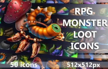 怪物战利品图标 RPG Monster loot Icons