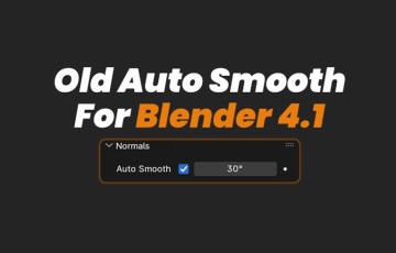 Blender插件 – 自动平滑插件 Old Auto Smooth