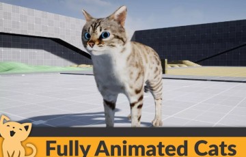 Unity动画 – 写实动画猫 Fully Animated Cats