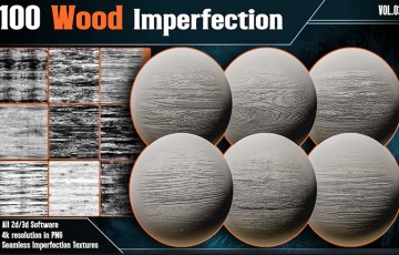 100 张木材残缺破损纹理 100 Wood Imperfection Texture – Vol.03