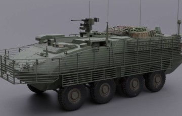 模型资产 – 美国陆军步兵运输车 Stryker US Army Infantry Carrier Vehicle