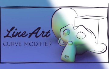 Blender插件 – 线条曲线修改器 Line Art Curve Modifier