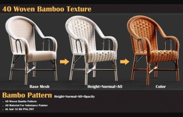 40 种编织竹纹理  40 Woven Bamboo Texture