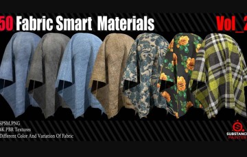 50 种织物智能材质 50 Fabric Smart Material + 4K PBR Texture