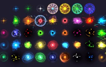 Unity – 发光特效球体 Glowing orbs pack
