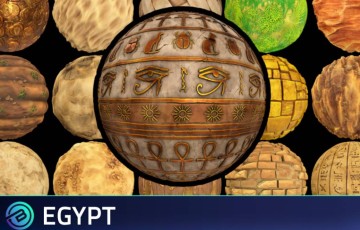 Unity – 风格化的埃及纹理 Stylized Egypt Textures – RPG Environment