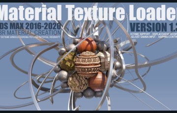 3Dmax插件 – PBR材质贴图导入插件 Material Texture Loader