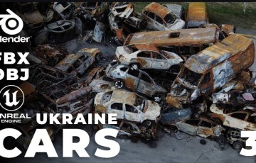 模型资产 – 报废汽车模型3D扫描资产 SCANS from Ukraine l Cars Vol.3