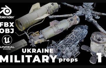 模型资产 – 废墟军事道具扫描模型 SCANS from Ukraine l Military_props Vol.1