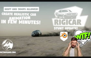 Blender插件 – 真实的车辆动画模拟器 Rigicar