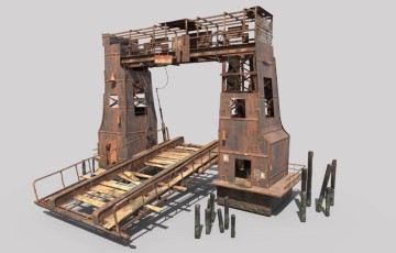 模型资产 – 废弃港口3D模型 Abandoned Port 3D model