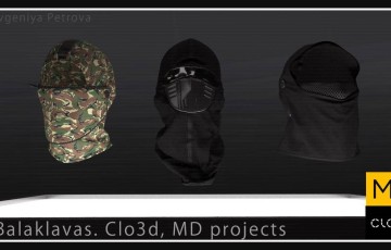 面具装备 Balaklavas. Clo3d, MD projects
