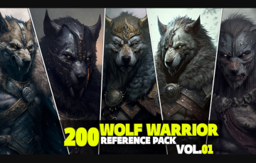 200 张战狼角色概念设计参考图片 200 Wolf Warrior Reference Pack Vol.01