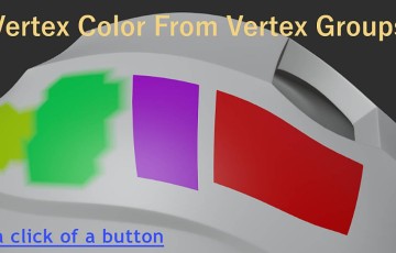 Blender插件 – Vertex模式颜色绘制插件 Vertex Color From Vertex Groups