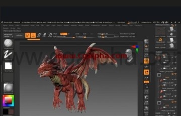 3D雕刻学习如何在ZBrush上制作3D火龙