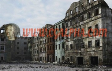 Turbosquid-毁坏的城市华沙二战1945年3D模型