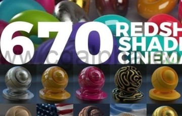 670种材质球预设 Redshift for Cinema 4D