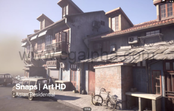 【Unity】亚洲建筑模型资产包 Snaps Art HD Asian Residential 1.1