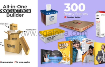 AE模板/脚本-300种盒子场景书籍食品药品纸盒礼品盒预设