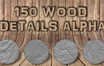 150个木头纹理贴图素材Wood Alpha
