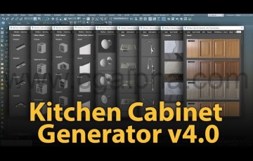 3dMAX插件 – 厨柜生成插件Kitchen Cabinet Generator 4.0