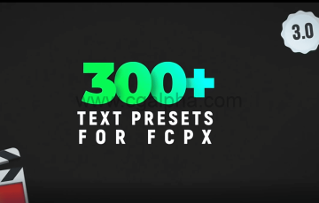FCPX插件-350个动态文字标题动作预设