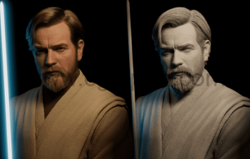 【中文字幕】3D写实肖像模型CG角色制作流程 Obi Wan Kenobi Realistic Cg Character by Adam O’Donnell