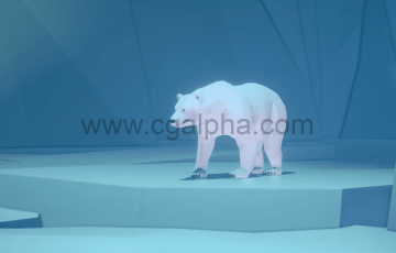 UE4资产 – 风格化保利艺术熊 Poly Art Bear