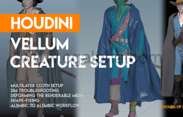 【中文字幕】Houdini教程 – 多层衣服布料特效模拟全流程