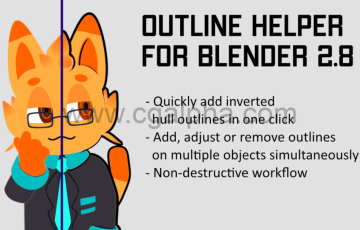 Blender插件 –  轮廓助手Outline Helper for Blender