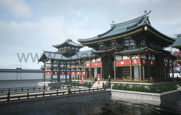 【UE4/5】模块化日本寺庙 Modular Japanese Temple