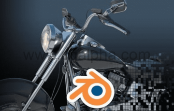 Blender教程 – ​​写实摩托车建模UV材质渲染CGI全流程