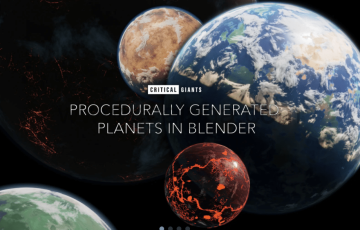 【中文字幕】Blender教程 – 程序生成的行星 Procedurally Generated Planets in Blender