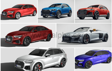 34组奥迪汽车模型系列3D模型 2019-2022 (FBX)