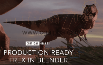 Blender – 恐龙动画模型 Production Ready Trex In Blender