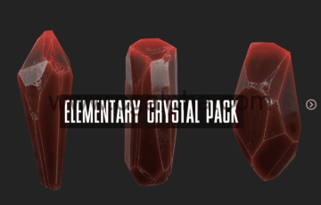 水晶模型资产包 Elementary Crystal Asset Pack