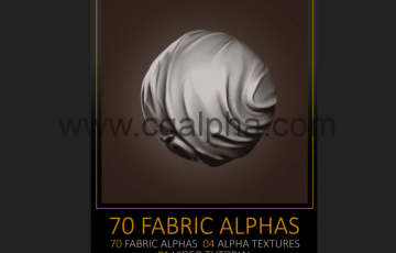 Zbrush笔刷 – 70个织物alpha贴图素材 Fabric Alphas and Texture