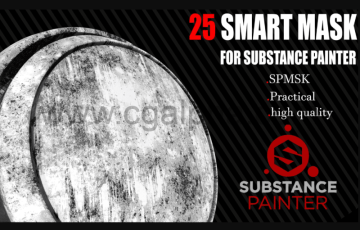 25种智能蒙版遮罩素材 25 Smart Mask For Substance Painter