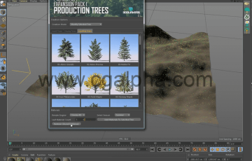 C4D插件 – 植物树木草地石头生成制作 3DQUAKERS  Forester  + Expansion Pack 预设包