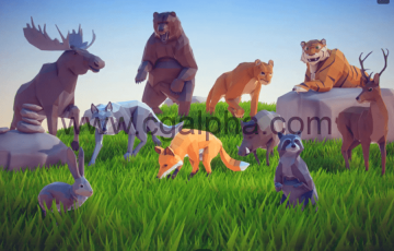 Unity – 低多边形动物森林套装 Poly Art: Animal Forest Set