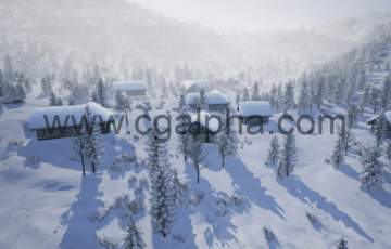 【UE4】风格化场景雪林 Low Poly Snow Forest
