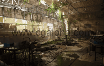 【UE4】废弃的篮球场 Abandoned Basketball Court/Gym