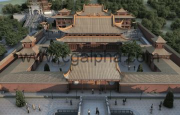 模型资产 – 中国古代建筑宫殿 3D Chinese ancient architecture palace