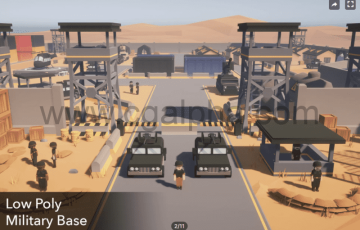 Unity – 风格化军事基地 Low Poly Military Base