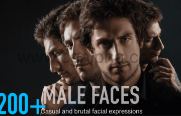 200+男性脸部表情情绪高清参考图片