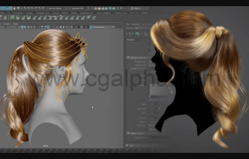 【中文字幕】Maya教程 – 使用XGen创建一个女性发型 Creating a Female Hairstyle for Production with Maya XGen