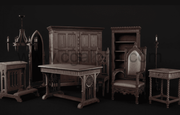 【UE4】哥特式家具 Timeless Gothic Furniture