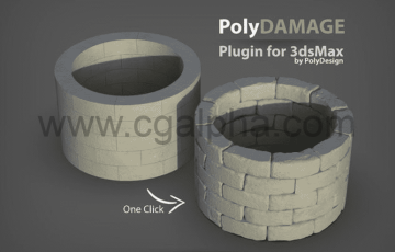 3DMax插件 – 自动破碎插件 PolyDamage