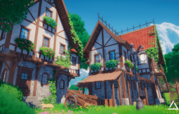 Unity – 中世纪程序化村庄 Stylized Fantasy Village