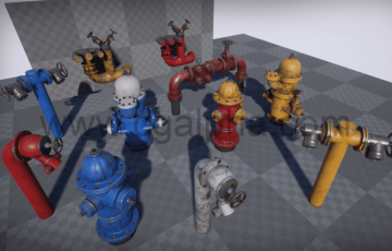 【UE4】消防栓 Fire Hydrant Package